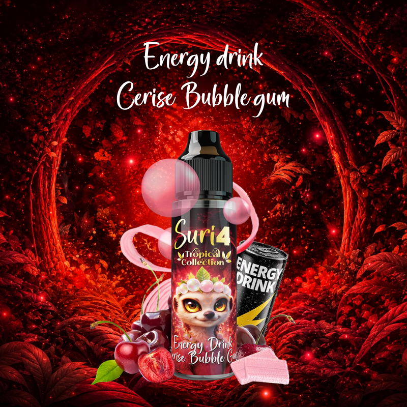 Energy drink, Cherry, Bubble gum