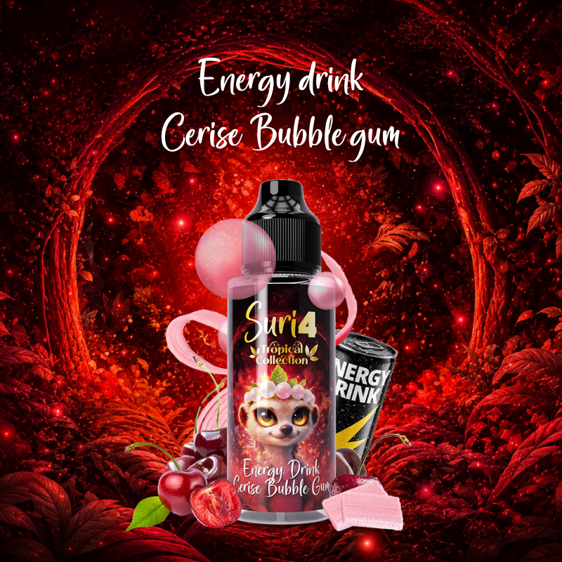 Energy drink, Cherry, Bubble gum