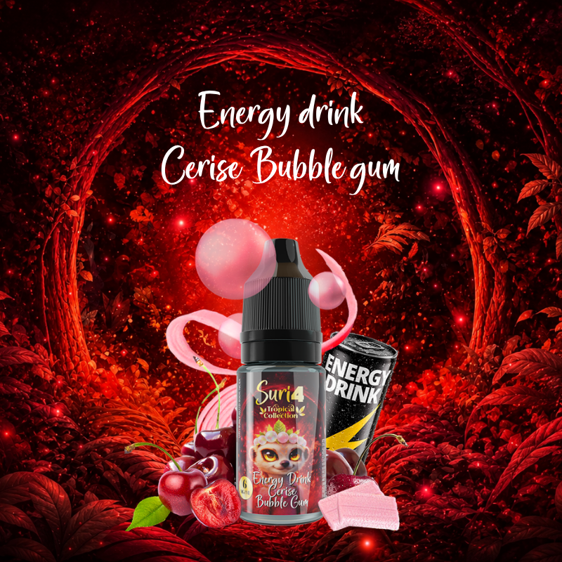Energy drink, Cherry, Bubble gum